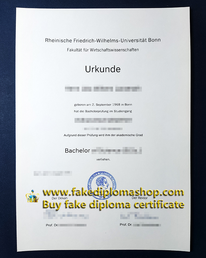 fake Rhenish Friedrich Wilhelm University of Bonn diploma