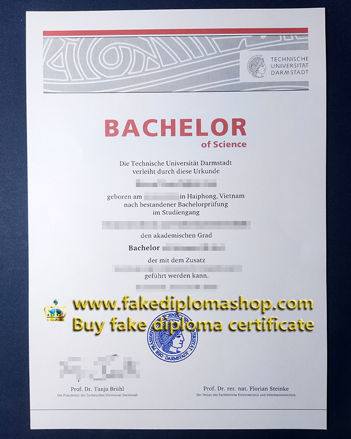 fake Technische Universität Darmstadt degree of Bachelor, TU Darmstadt diploma