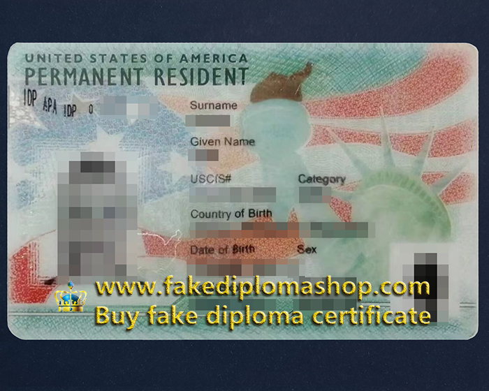 fake USA PR card, America Permanent resident card, USA fake Green card