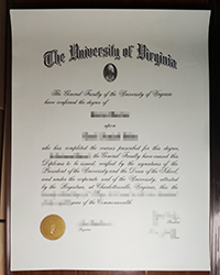 What is the latest edition UVA diploma, University of Virginia diploma like?