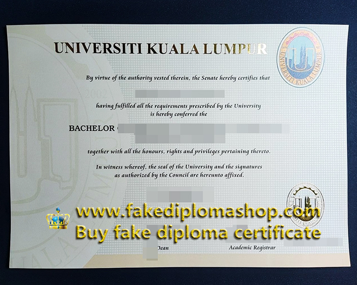 Universiti Kuala Lumpur diploma of Bachelor, UniKL degree