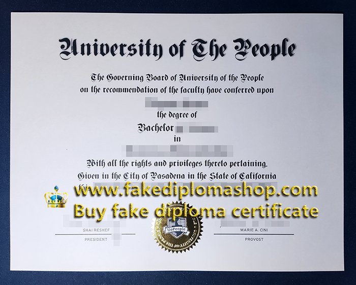 UoPeople degree of Bachelor, University of the People diploma