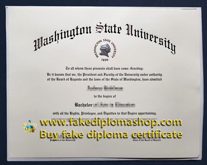 fake WSU diploma, Washington State University Bachelor degree