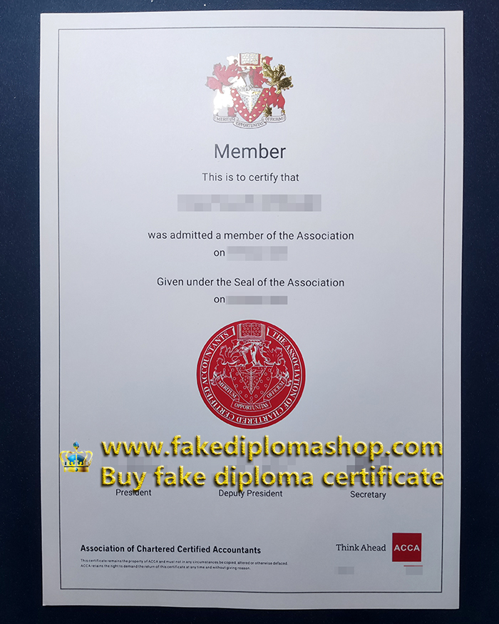 ACCA certificate in 2023, Association of Chartered Certified Accountants certificate
