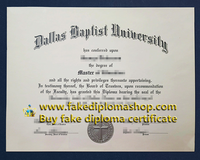 Dallas Baptist University diploma of Master, DBU degree