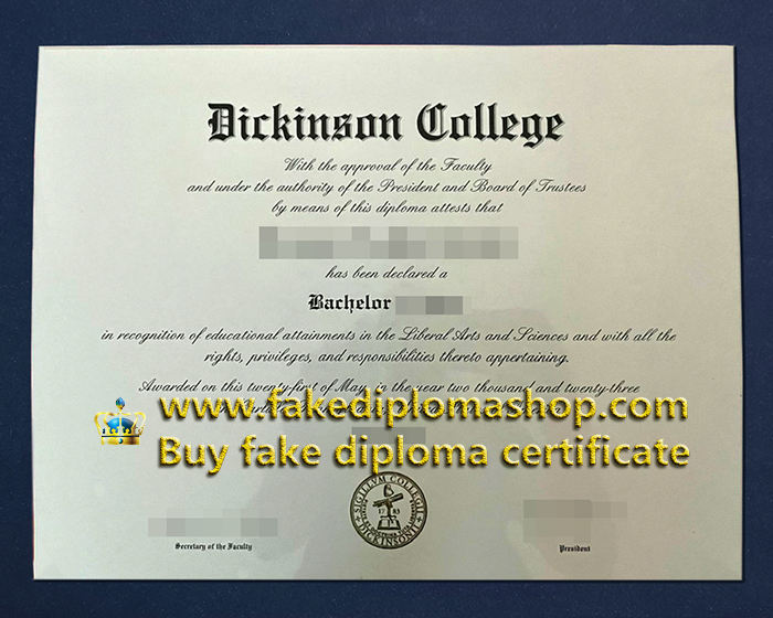 Dickinson College diploma in 2023, Dickinson College Bachelor degree