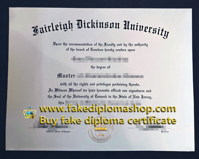 Fairleigh Dickinson University diploma