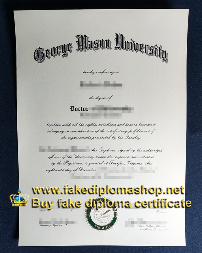George Mason University degree, GMU Doctor certificate