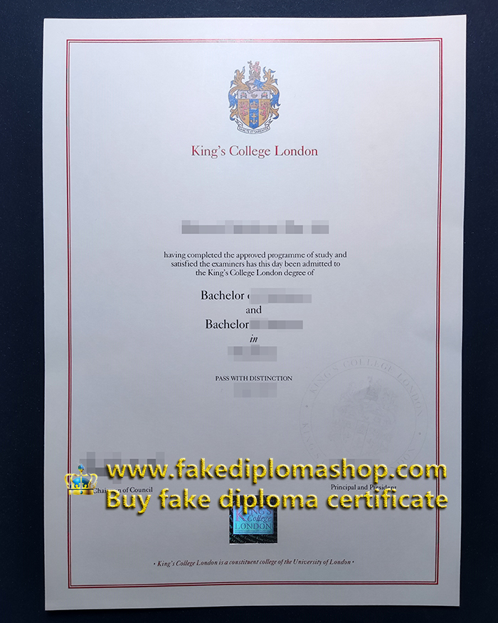 King's College London degree, KCL Bachelor diploma