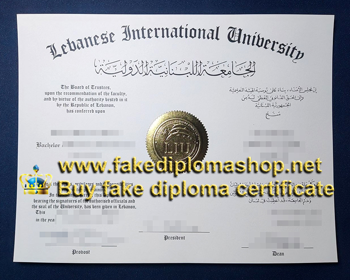 LIU Bachelor degree, Lebanese International University diploma