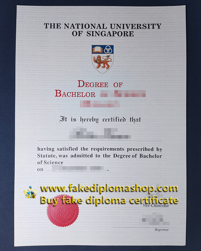 Old edition NUS diploma, National University of Singapore Bachelor degree