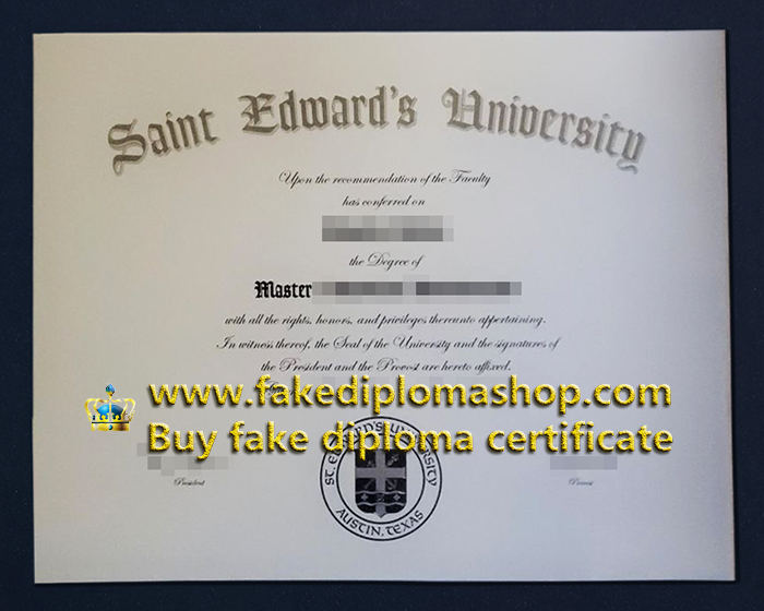 St. Edward's University diploma of Master