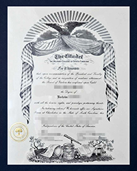 The Citadel degree of Bachelor, The Military College of South Carolina diploma for sale