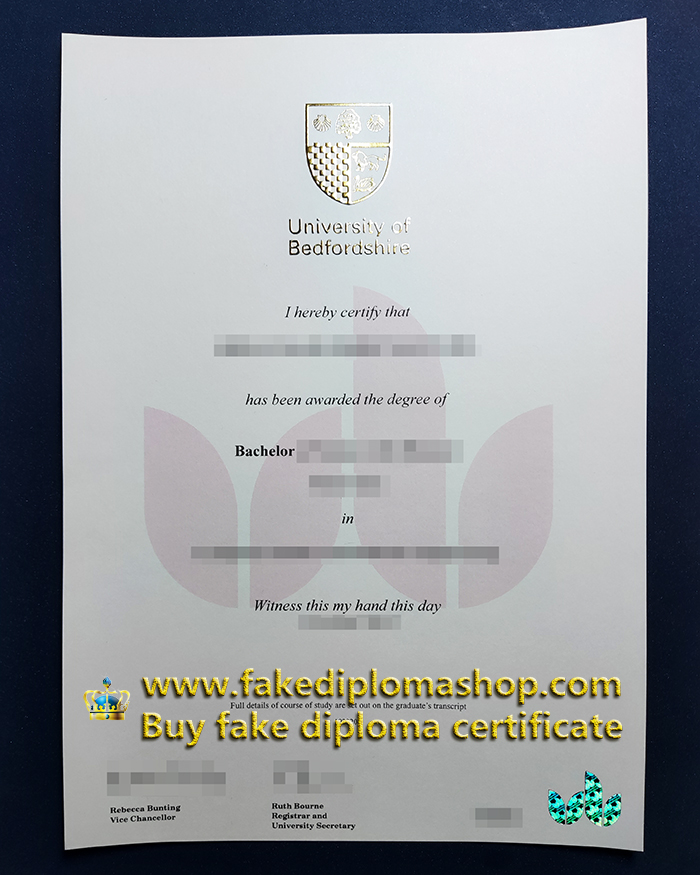 University of Bedfordshire Bachelor certificate in 2023, University of Bedfordshire diploma