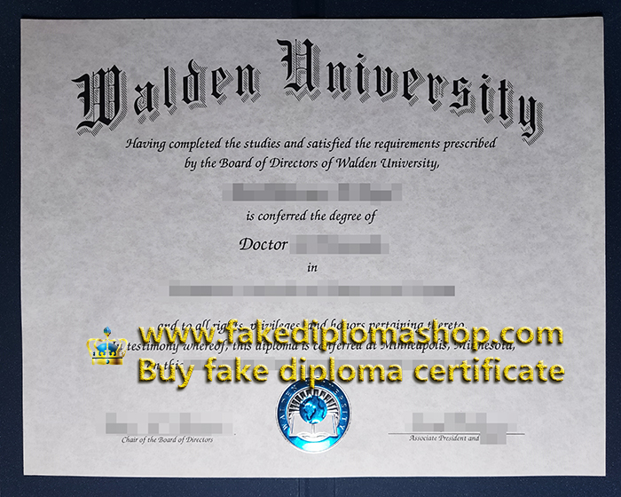 latest edition Walden University diploma of Doctor