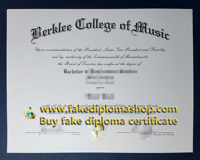 Berklee College of Music degree of Bachelor