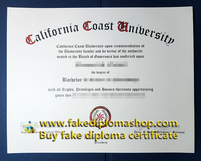 California Coast University degree, CCU diploma of Bachelor
