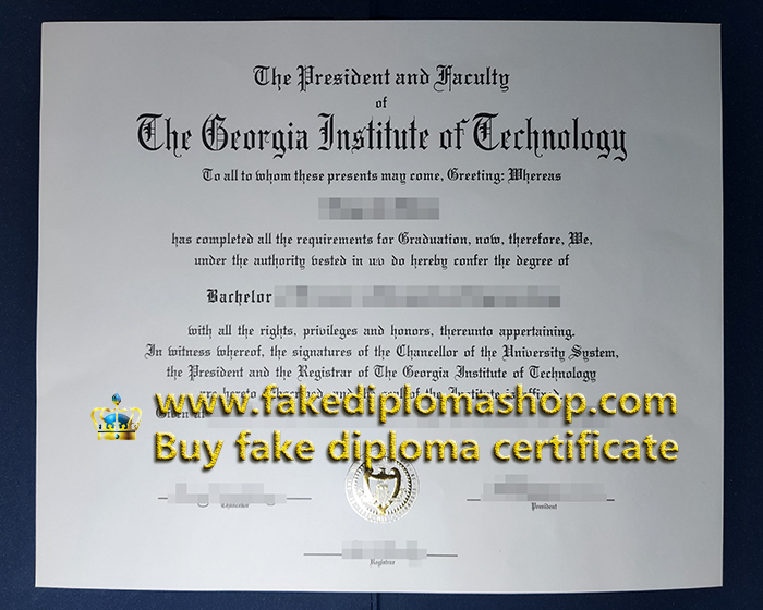 Georgia Institute of Technology degree of Bachelor, GIT diploma