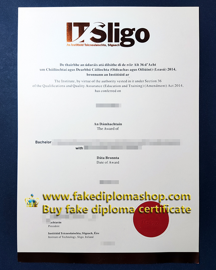 IT Sligo diploma, Sligo Institute of Technology degree of Bachelor