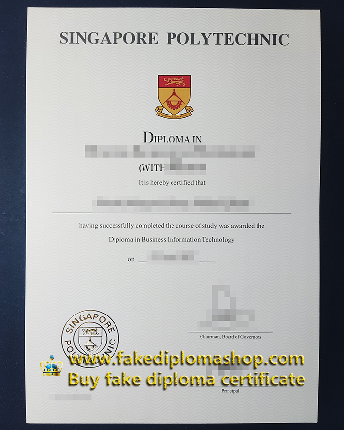 Singapore Polytechnic diploma, SP diploma certificate