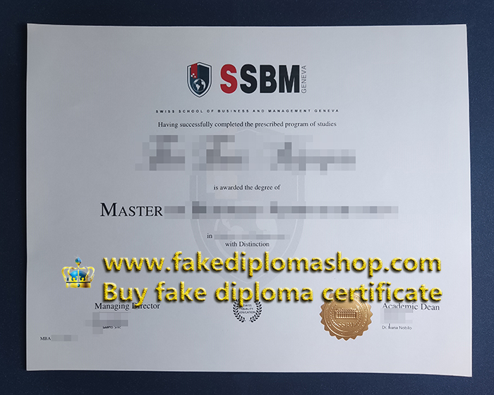 SSBM Geneva diploma in 2023, SSBM Geneva MBA degree
