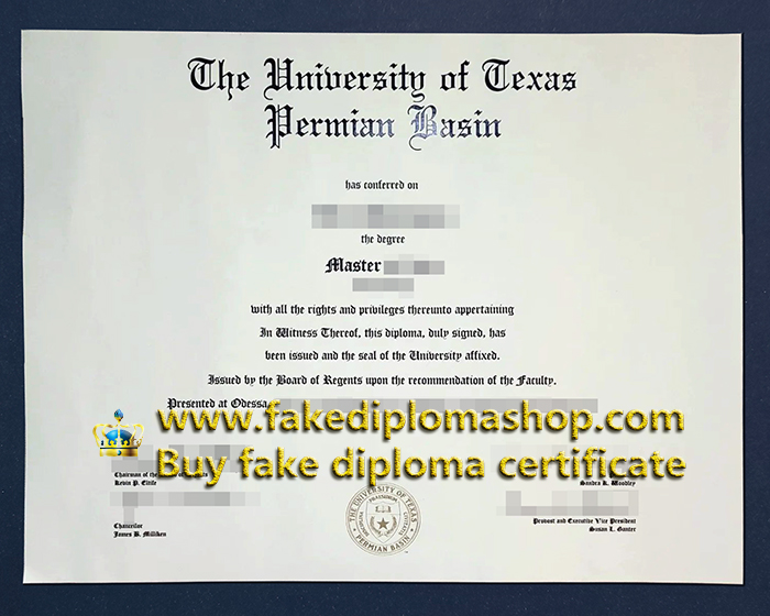 UT Permian Basin diploma, University of Texas at Permian Basin diploma