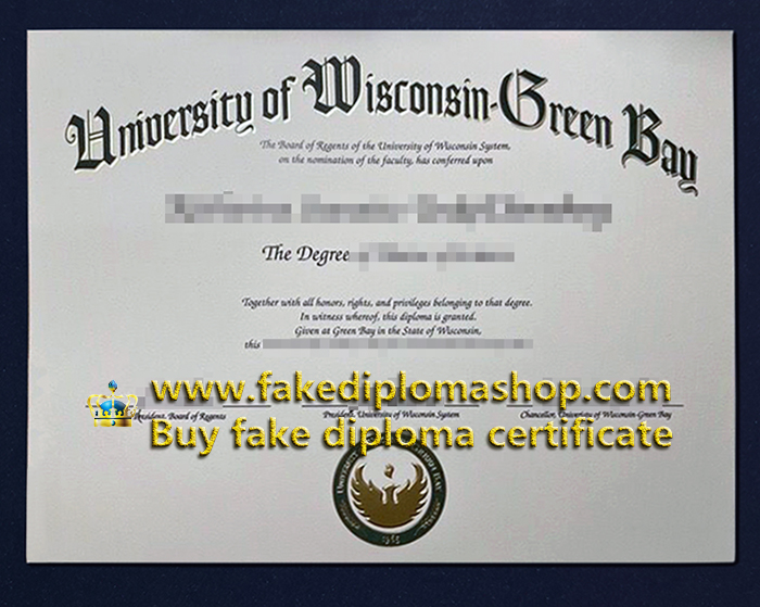 UWGB diploma of Master, University of Wisconsin–Green Bay diploma