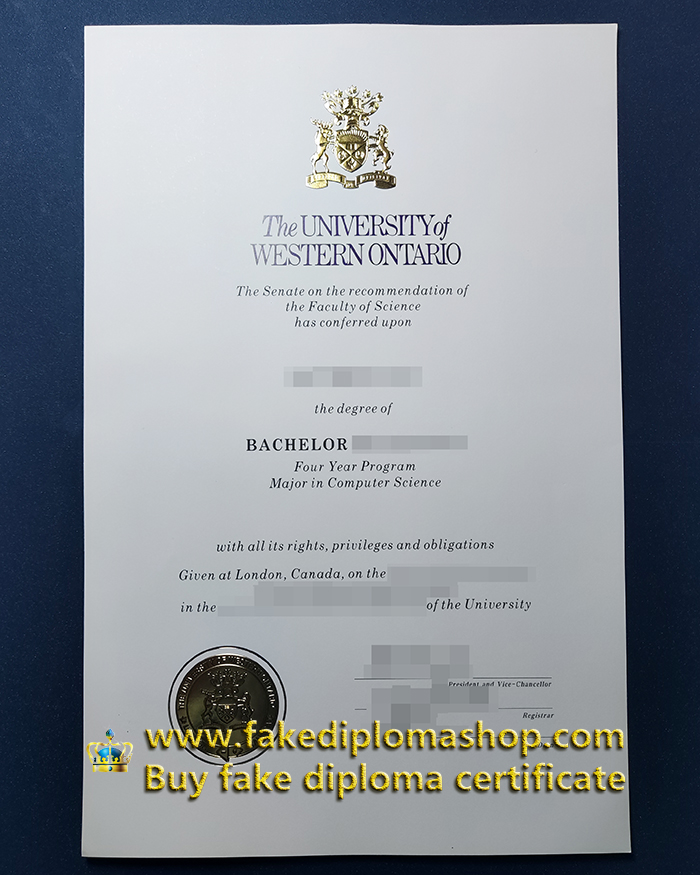 UWO diploma of Bachelor, University of Western Ontario diploma