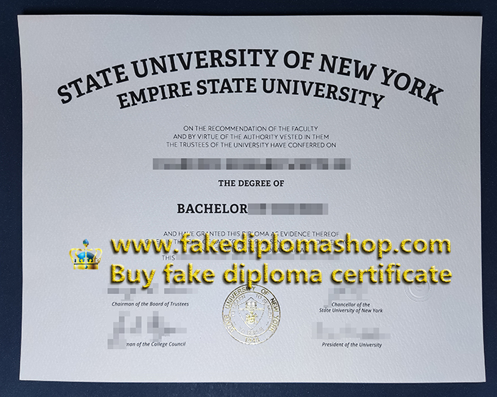 SUNY Empire diploma of Bachelor, Empire State University degree