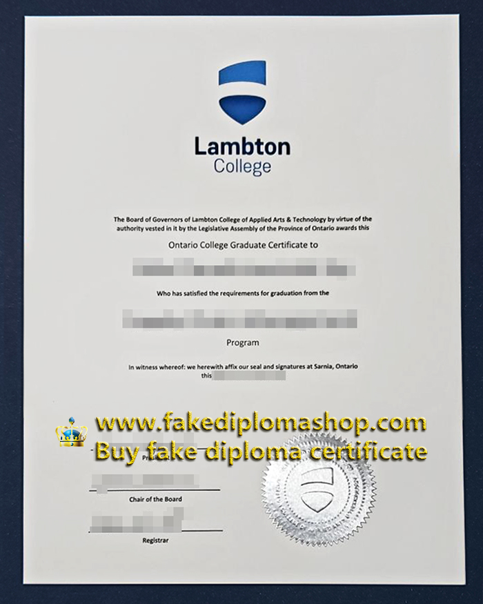 Lambton College certificate