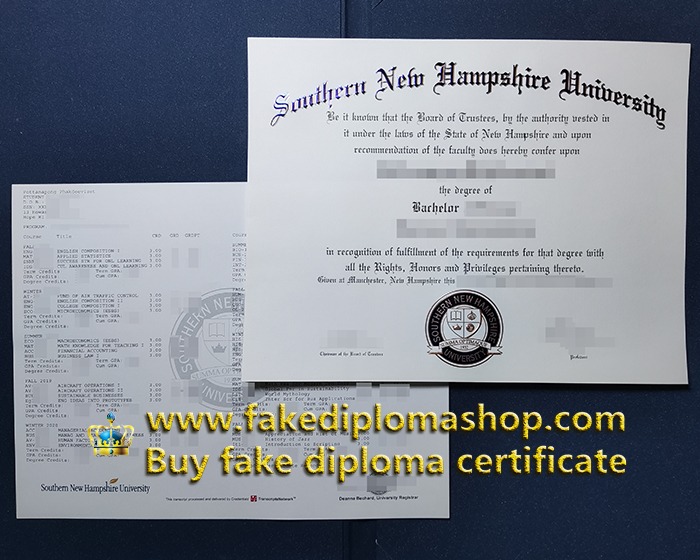 SNHU transcript with diploma, Southern New Hampshire University Bachelor degree