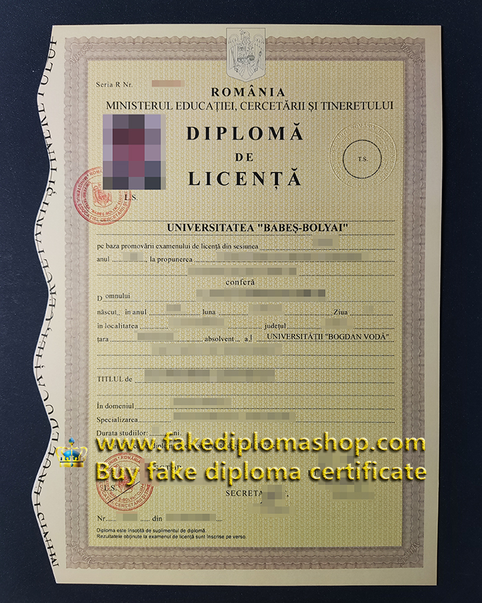 Universitatea Babeș-Bolyai diploma, UBB degree certificate