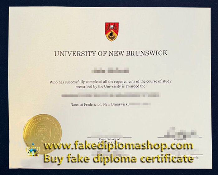 University of New Brunswick degree, UNB diploma