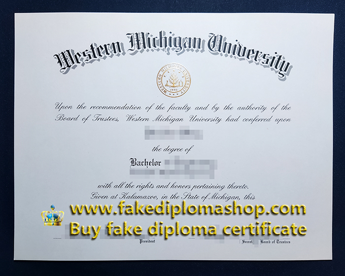 Western Michigan University diploma, WMU degree of Bachelor