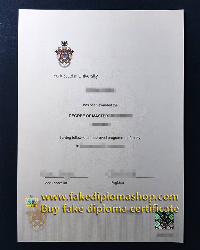 York St John University degree of Master