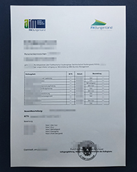 FH Burgenland Report card, Fachhochschule Burgenland transcript