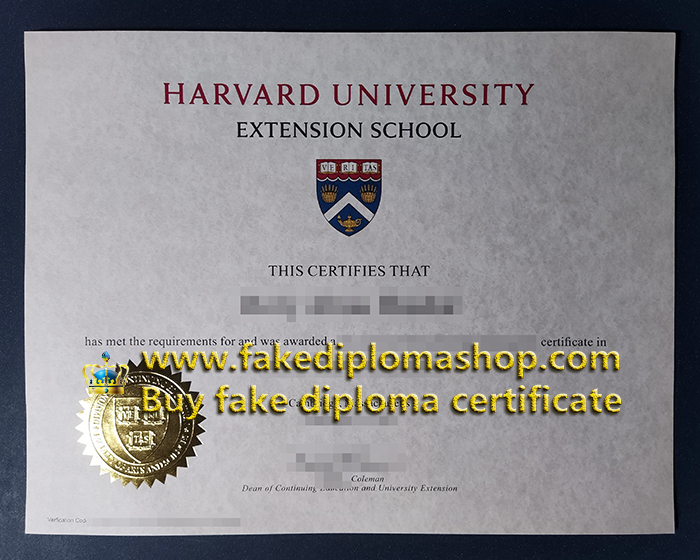 HES diploma degree, Harvard Extension School certificate