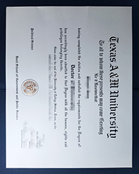 TAMU diploma of Doctor, Texas A&M University degree for sale