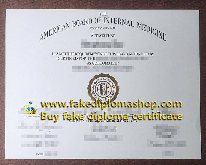 ABIM certificate, American Board of Internal Medicine certificate