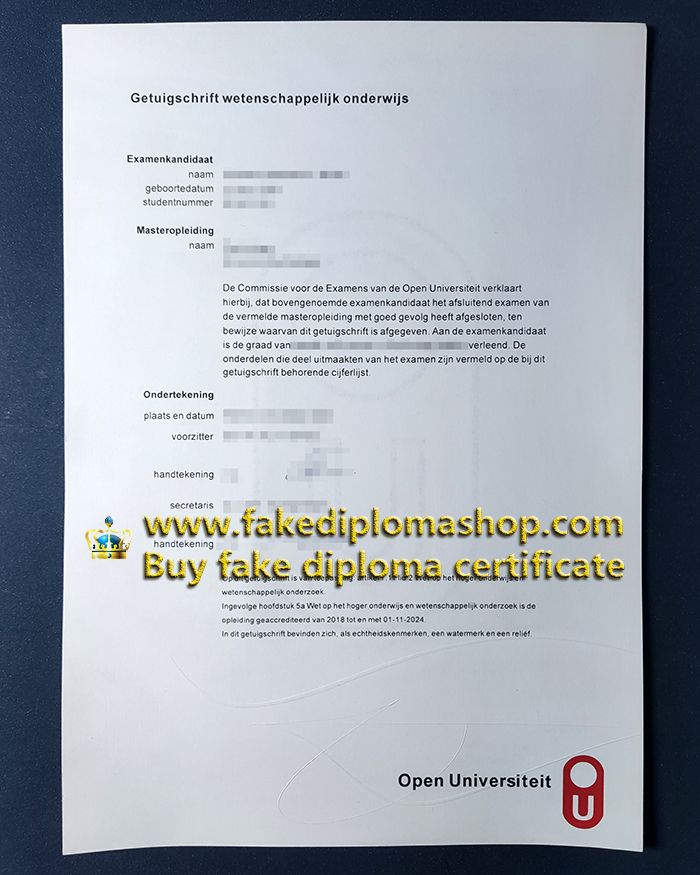 Open University of the Netherlands diploma