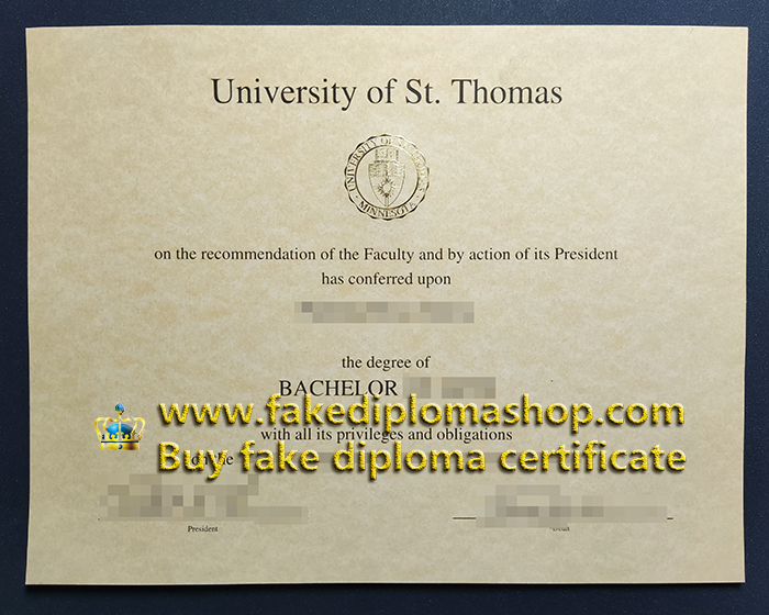 UST diploma, University of St. Thomas degree of Bachelor