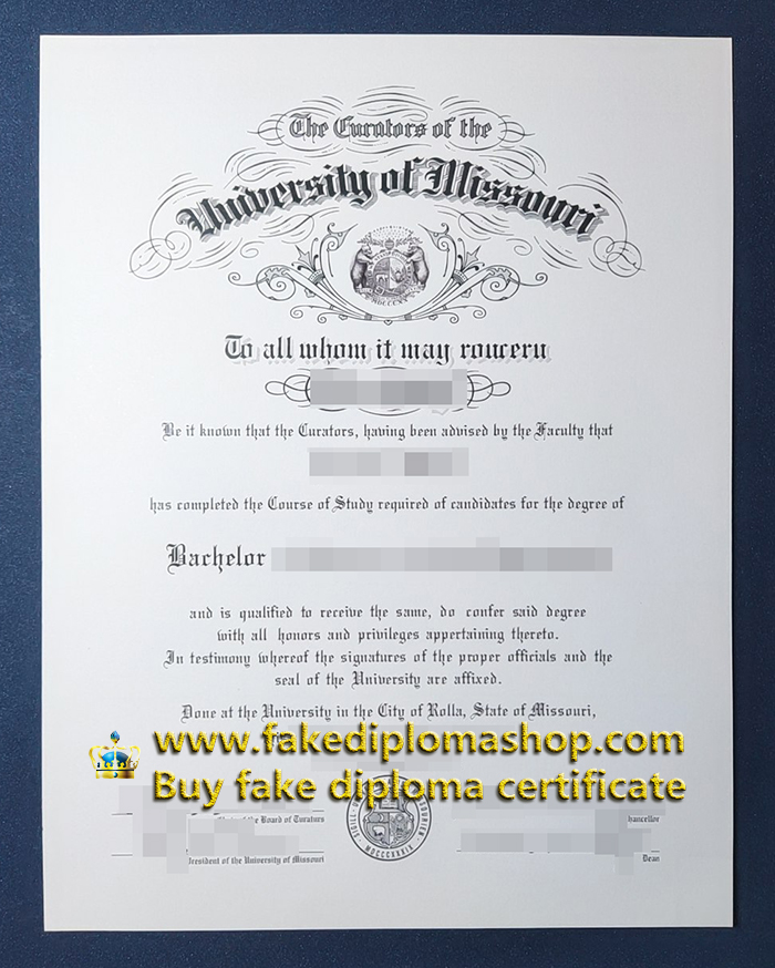University of Missouri degree of Bachelor
