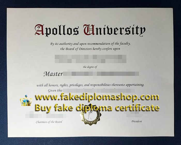 Apollos University degree of Master