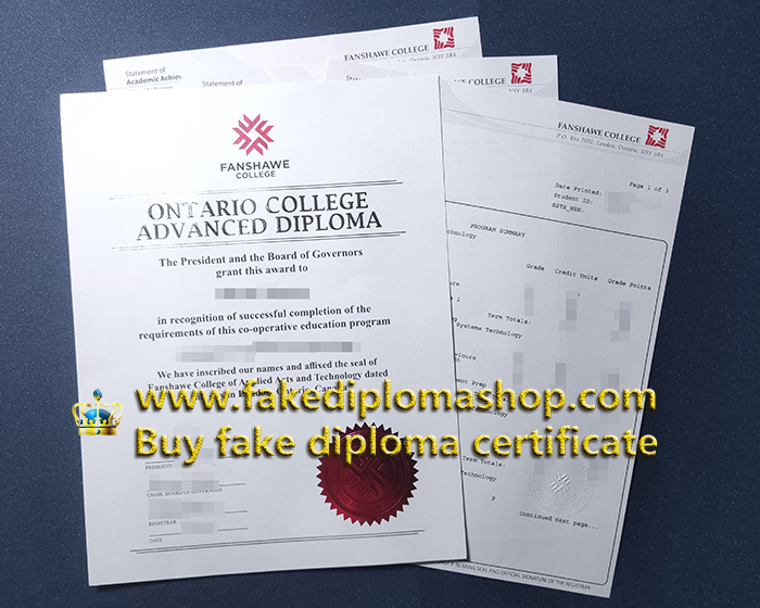 Fanshawe College diploma and transcript