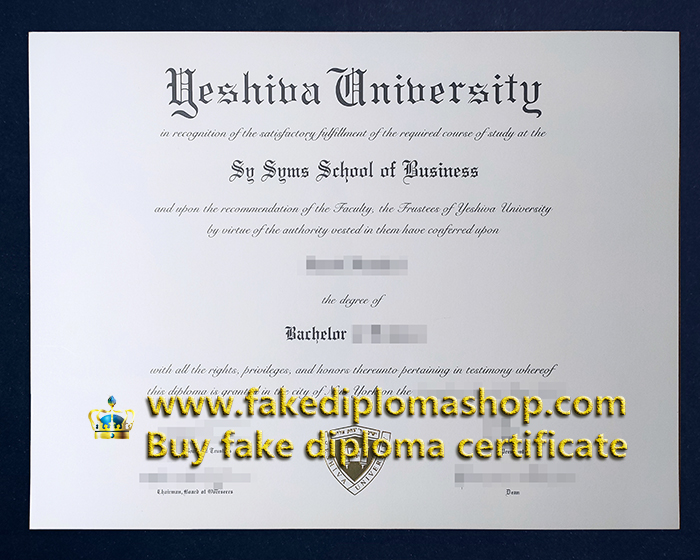Yeshiva University degree of Bachelor