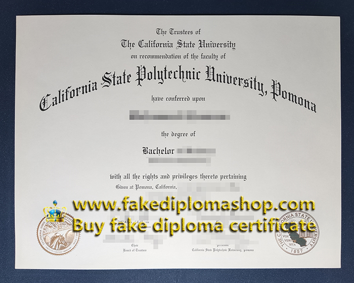 latest version California State Polytechnic University, Pomona diploma of Bachelor