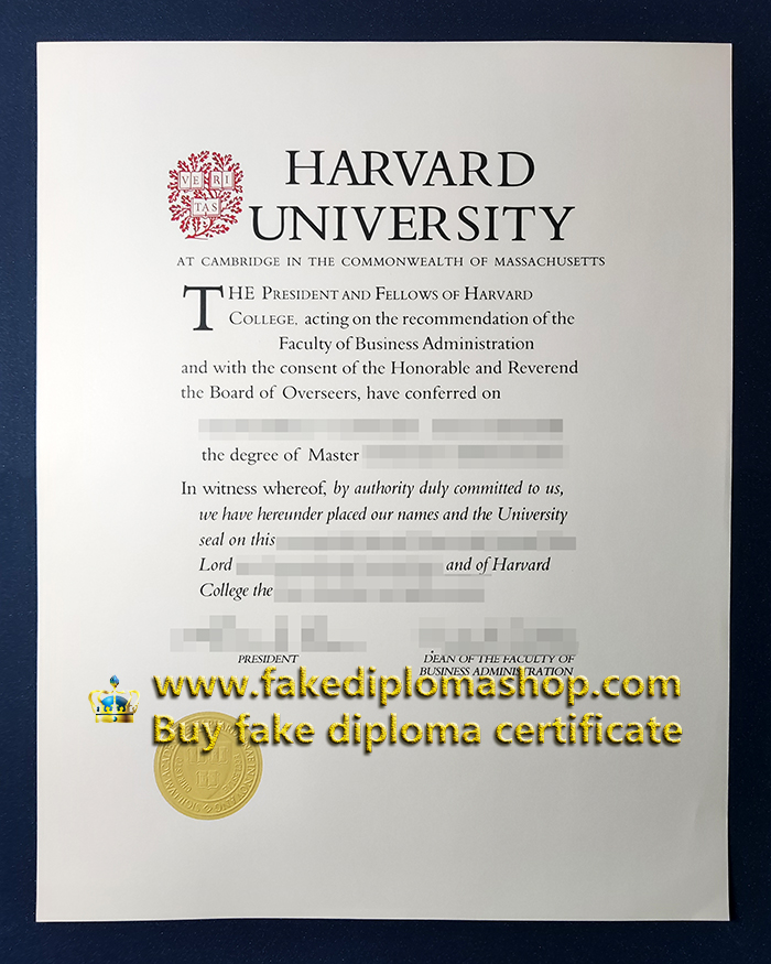 Harvard University degree of Master