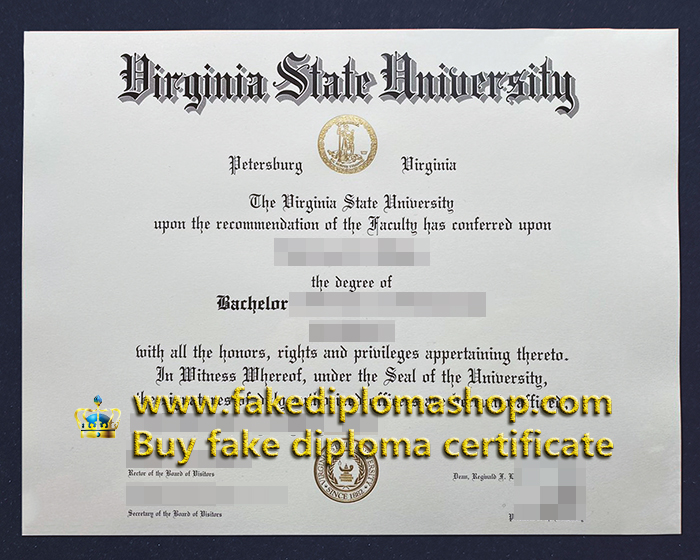 Virginia State University diploma
