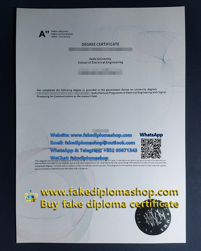 Aalto University diploma