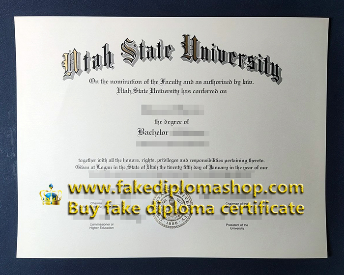 USU degree of Bachelor, Utah State University diploma